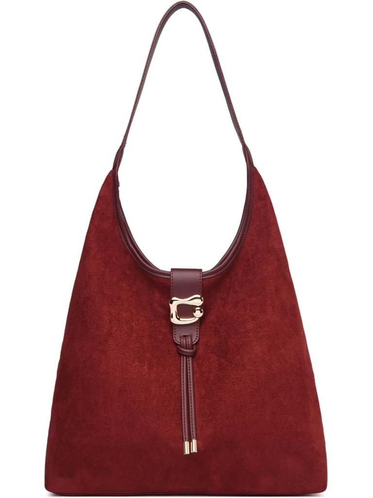 Suede Hobo Bags For Women Large Slouchy Shoulder Purse Soft Faux Suede Tote Bag
